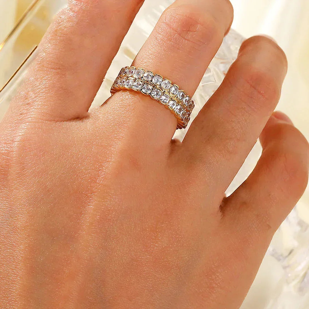 [Raffine]Cassandra Studded Gold Ring