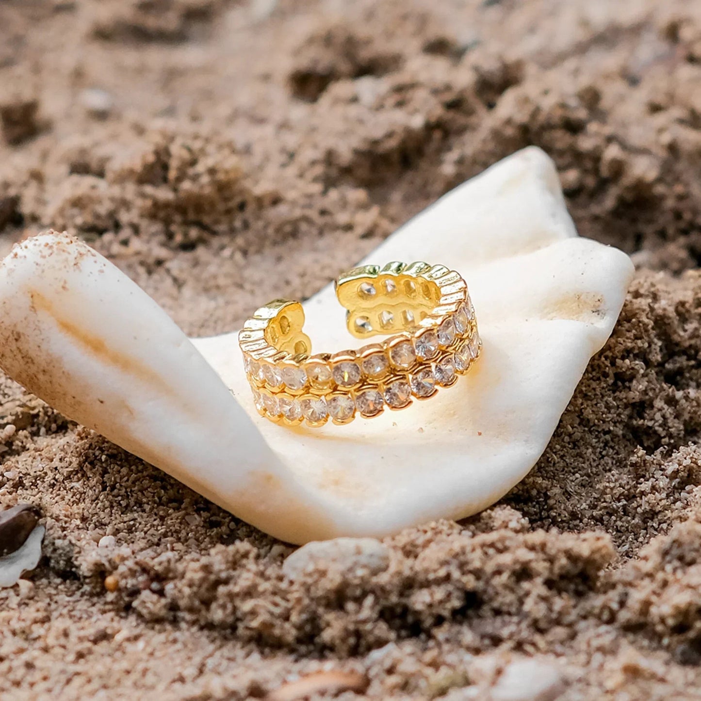 [Raffine]Cassandra Studded Gold Ring