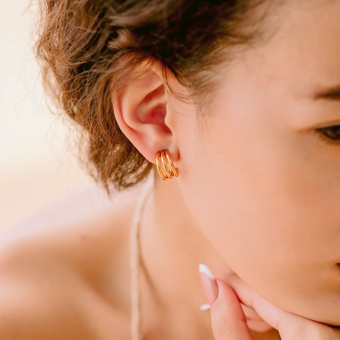 [Raffine]Cradle Gold Earrings