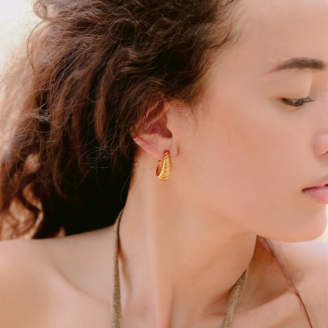 [Raffine]Croissant Arc Earrings
