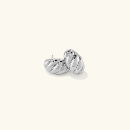 [Raffine]Croissant Huggie Earrings