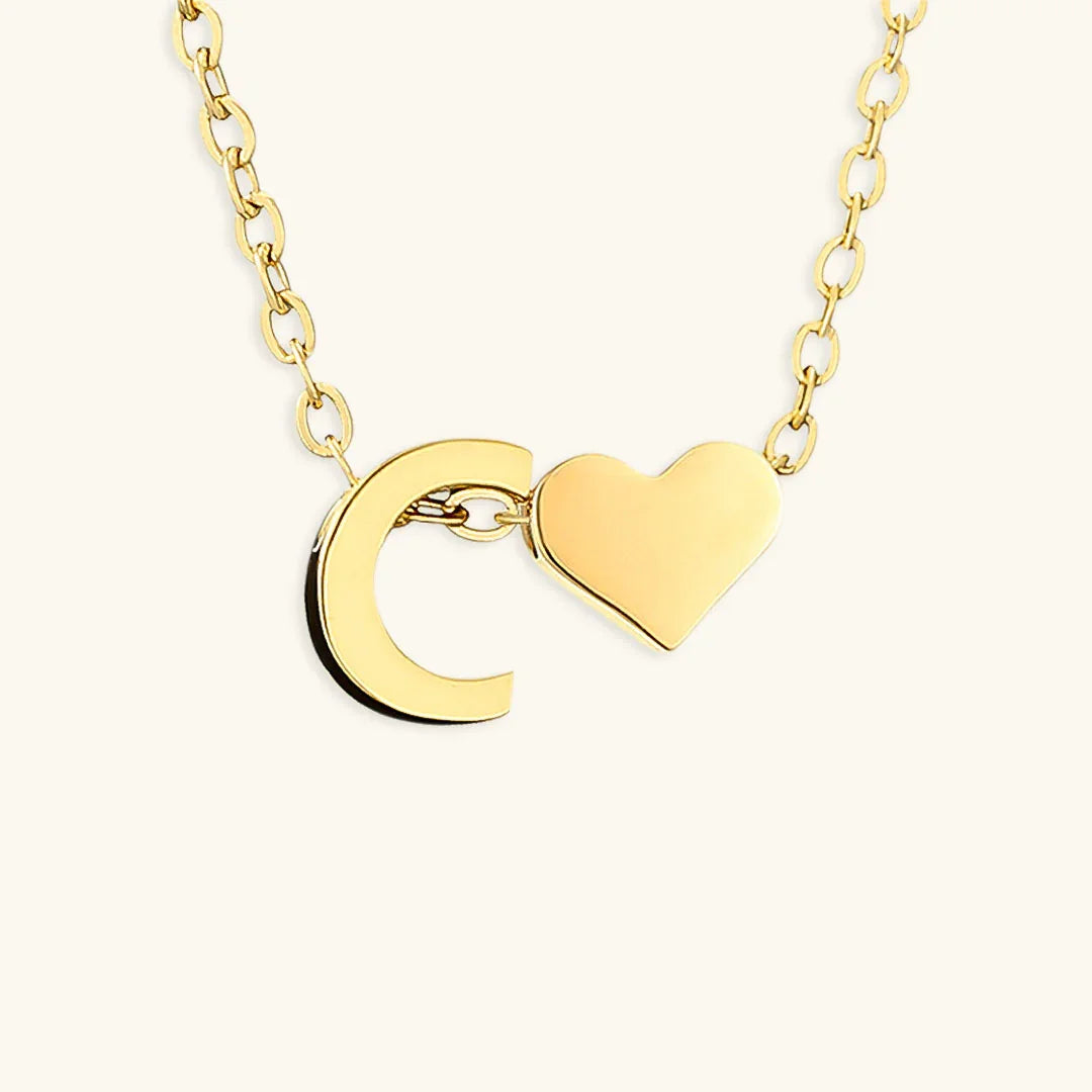 [Raffine]Ria Initial Letter Gold Necklace