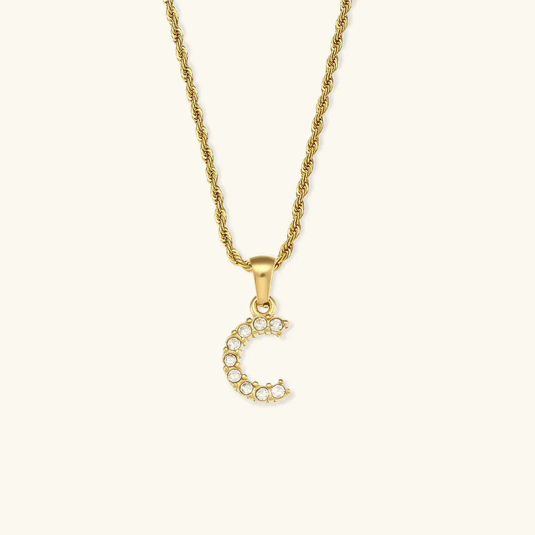 [Raffine]Maeve Letter Initial Diamond Necklace