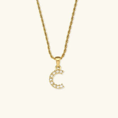 [Raffine]Maeve Letter Initial Diamond Necklace