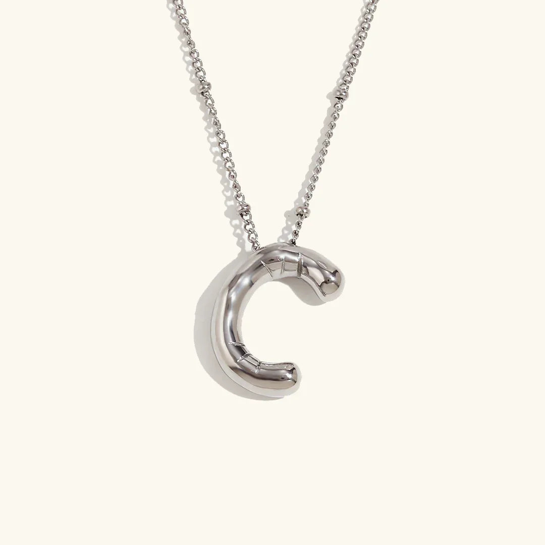 [Raffine]Balloon Gold Initial Necklace