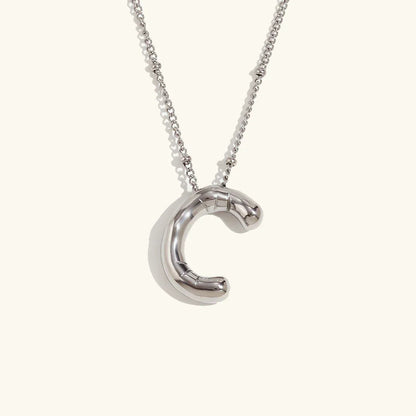 [Raffine]Balloon Gold Initial Necklace