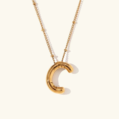[Raffine]Balloon Gold Initial Necklace