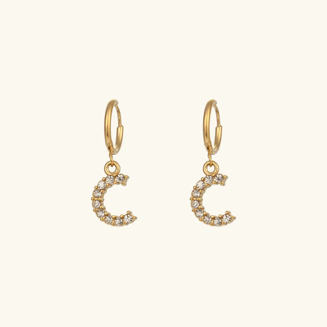 [Raffine]Wilhemina Initial Letter Earrings