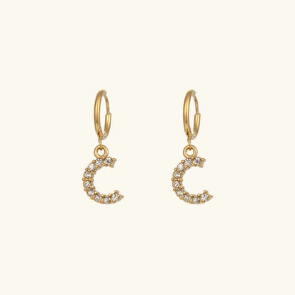 [Raffine]Wilhemina Initial Letter Earrings