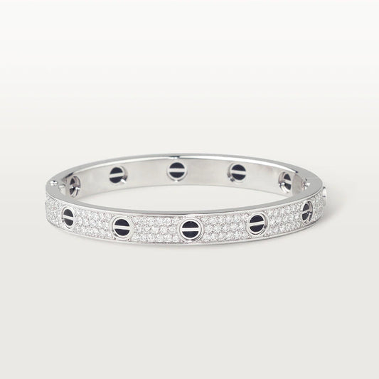 [Raffine]LOVE BRACELET 6.1MM DIAMOND-PAVED CERAMIC
