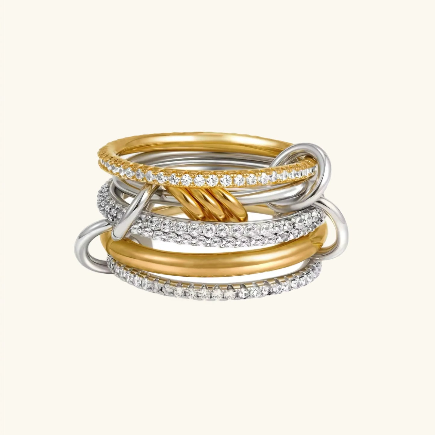 [Raffine]Collina Stacked Diamond Ring