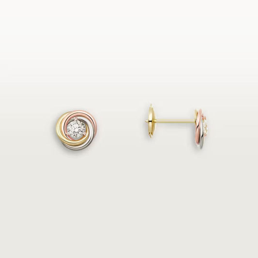 [Raffine]TRINITY STUD DIAMOND EARRINGS