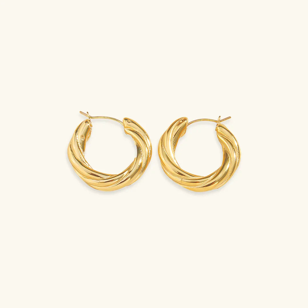 [Raffine]Denisse Twisted Hoop Earrings