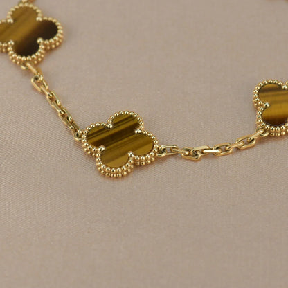 [Raffine] CLOVER 5 MOTIFS TIGER EYE ARMBAND KOLLEKTION