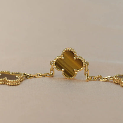 [Raffine] CLOVER 5 MOTIFS TIGER EYE ARMBAND KOLLEKTION