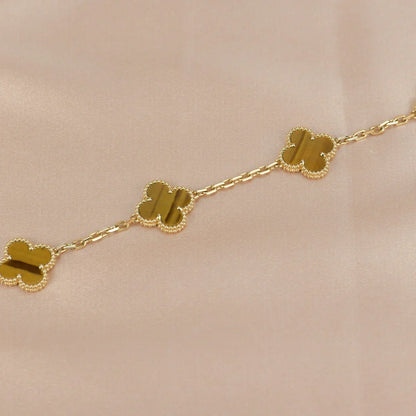 [Raffine] CLOVER 5 MOTIFS TIGER EYE ARMBAND KOLLEKTION