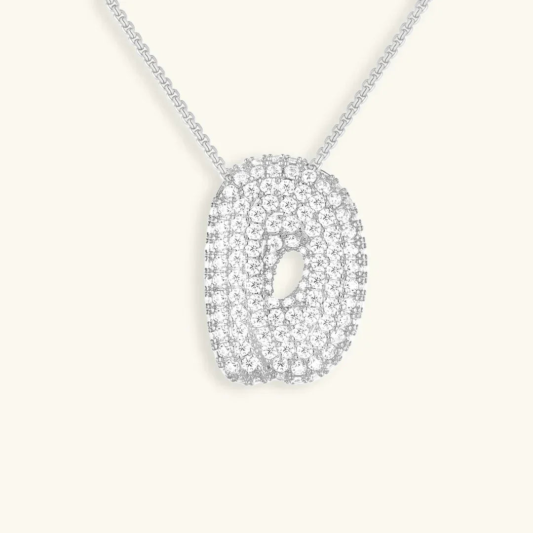 [Raffine]Bubble Initial Diamond Necklace