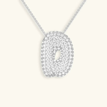 [Raffine]Bubble Initial Diamond Necklace