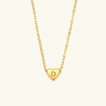 [Raffine]Heart Initial Gold Necklace