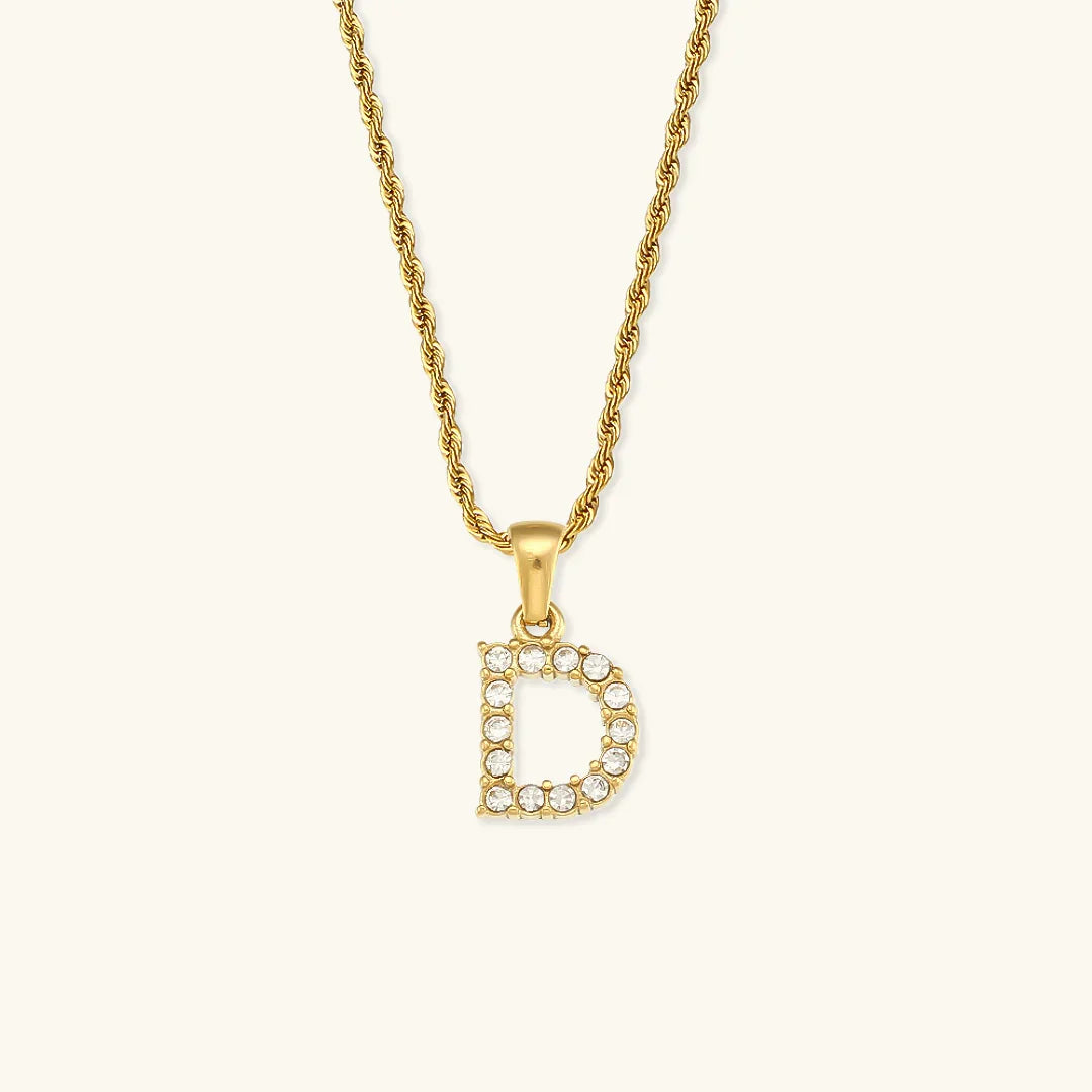 [Raffine]Maeve Letter Initial Diamond Necklace