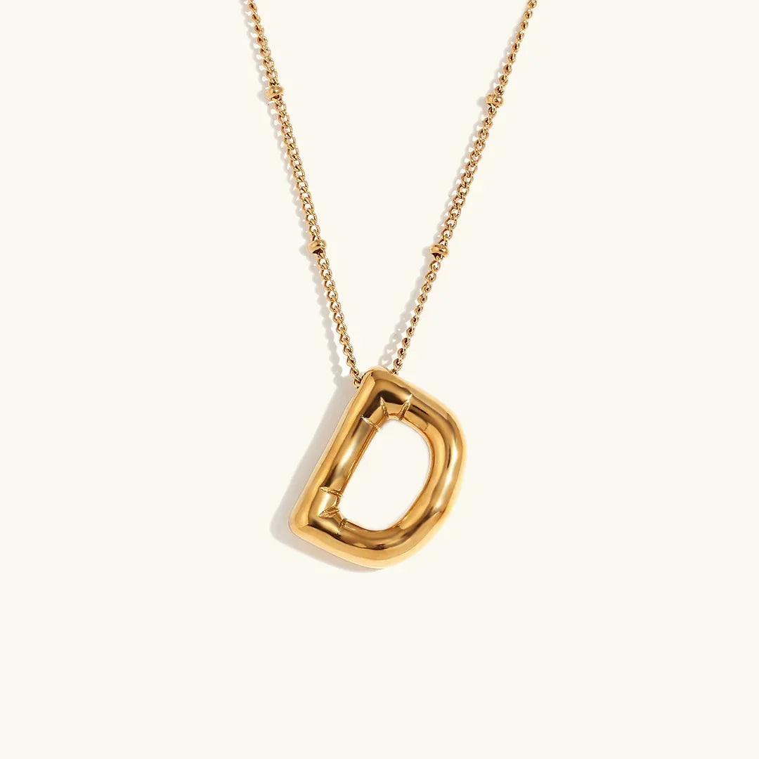 [Raffine]Balloon Gold Initial Necklace