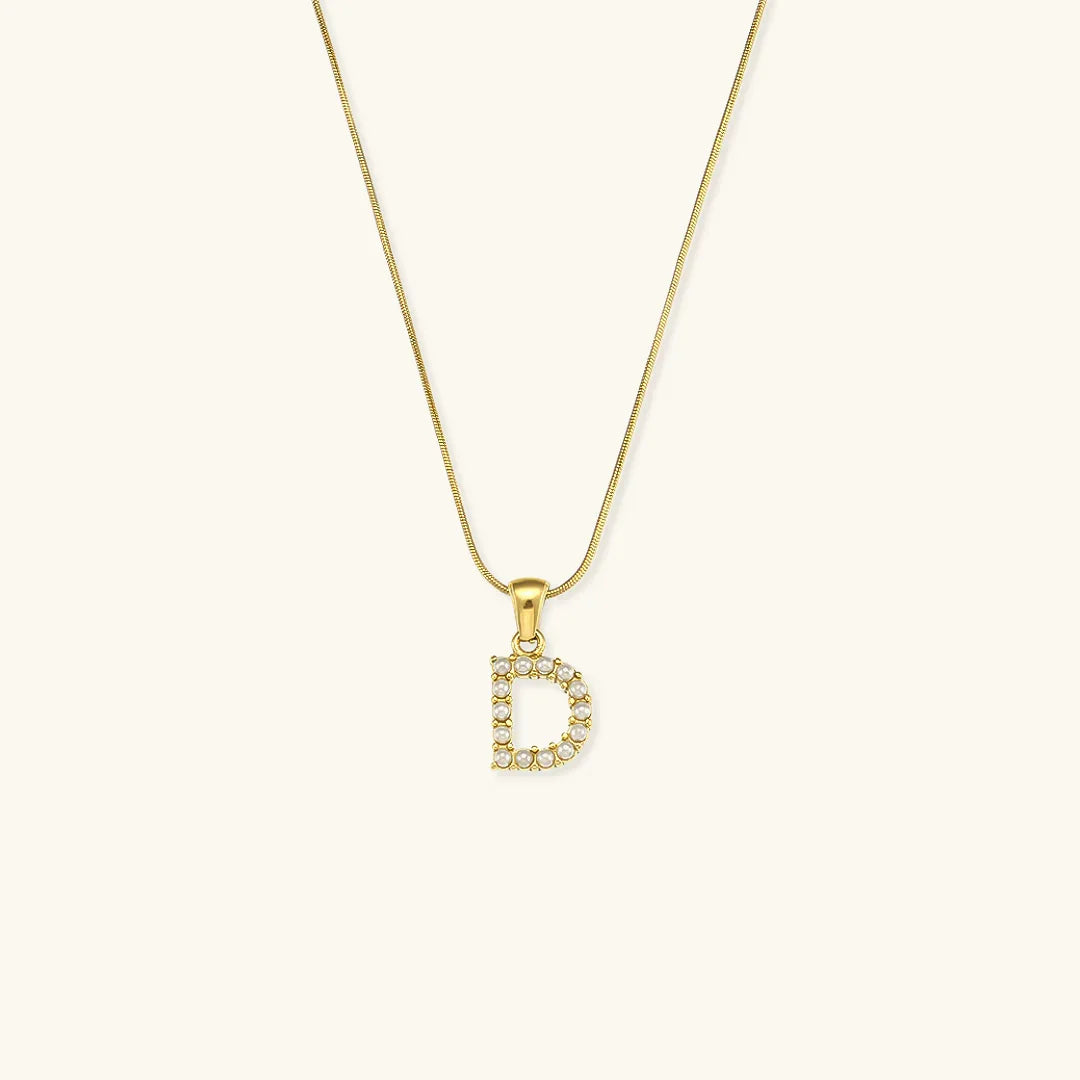 [Raffine]Augustine Initial Letter Pearl Necklace