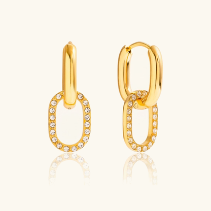 [Raffine]Aina Double Hoop Diamond Earrings