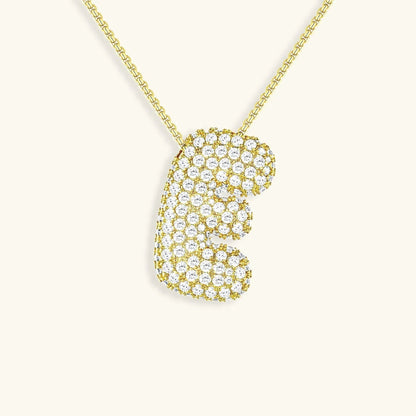 [Raffine]Bubble Initial Diamond Necklace