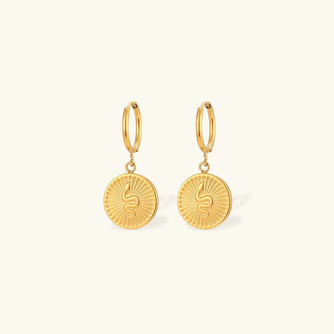 [Raffine]Eliana Serpent Coin Earrings