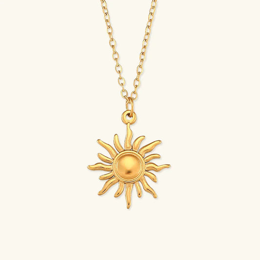 [Raffine]Eliora Gold Sun Necklace