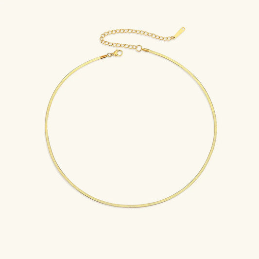[Raffine]Elizabeth Gold Herringbone Necklace