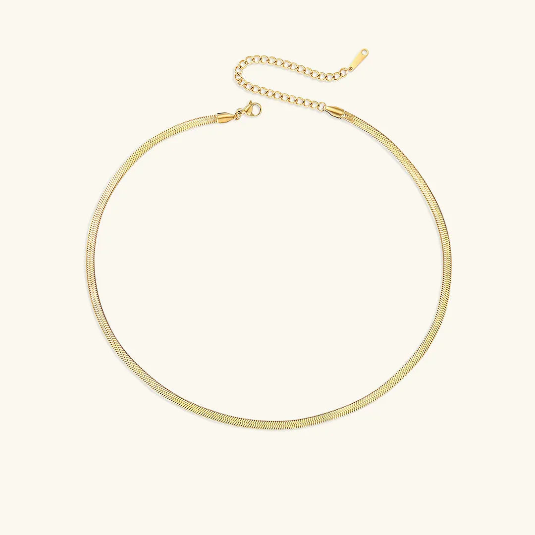 [Raffine]Elizabeth Gold Herringbone Necklace