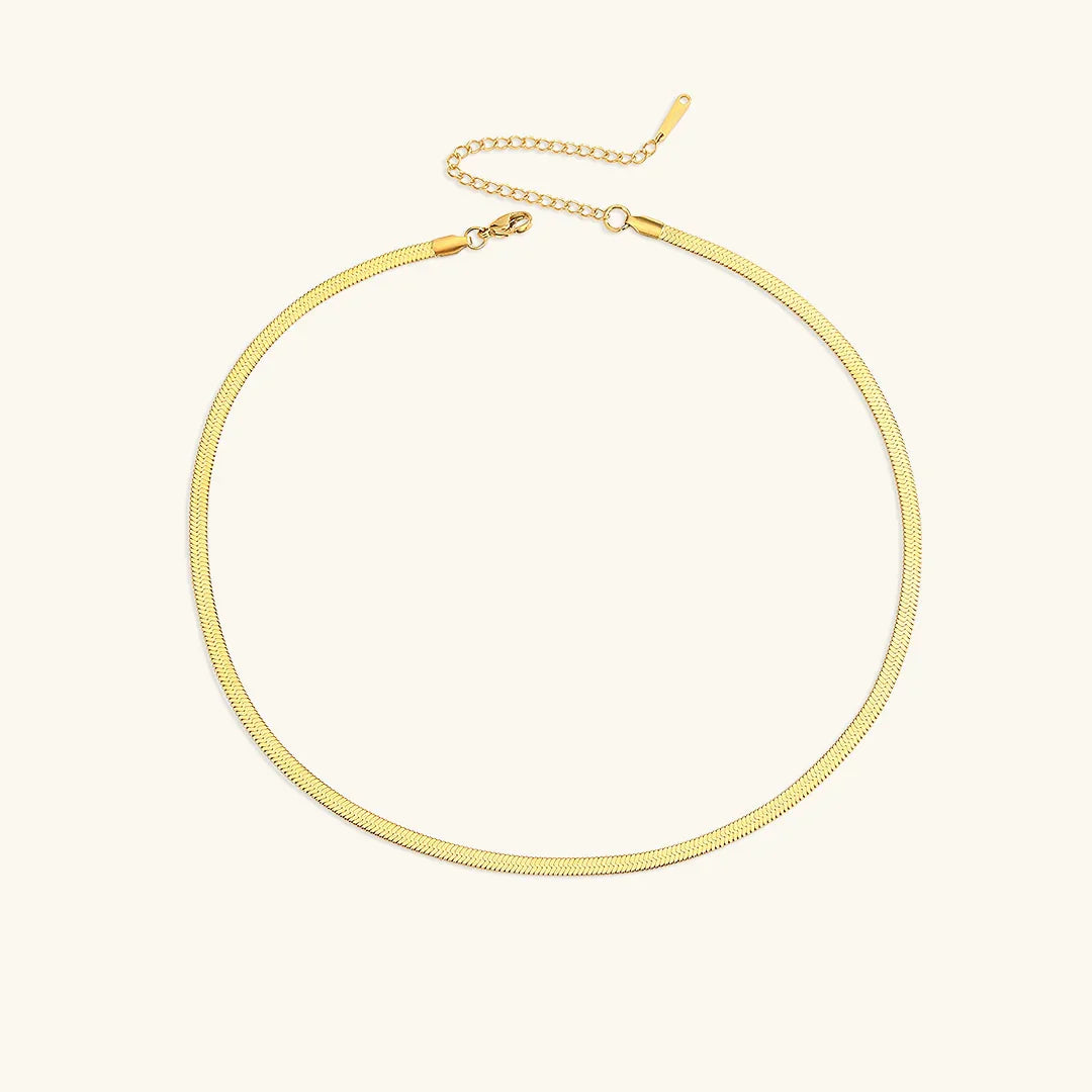 [Raffine]Elizabeth Gold Herringbone Necklace