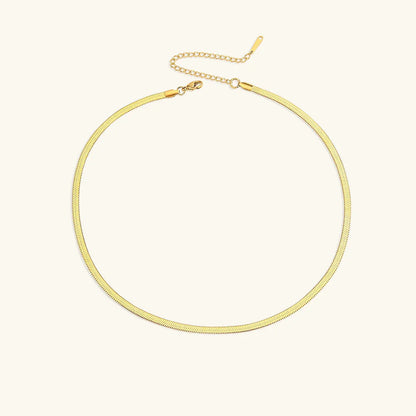 [Raffine]Elizabeth Gold Herringbone Necklace
