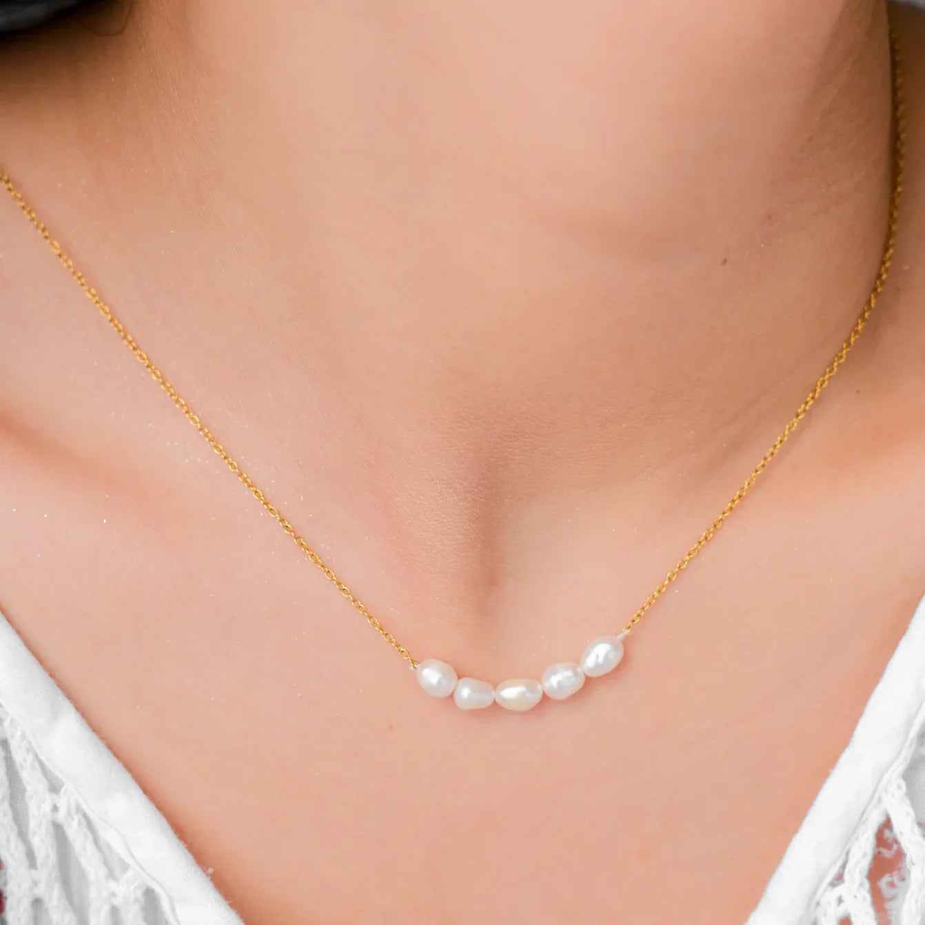 [Raffine]Elle Gold Pearl Necklace
