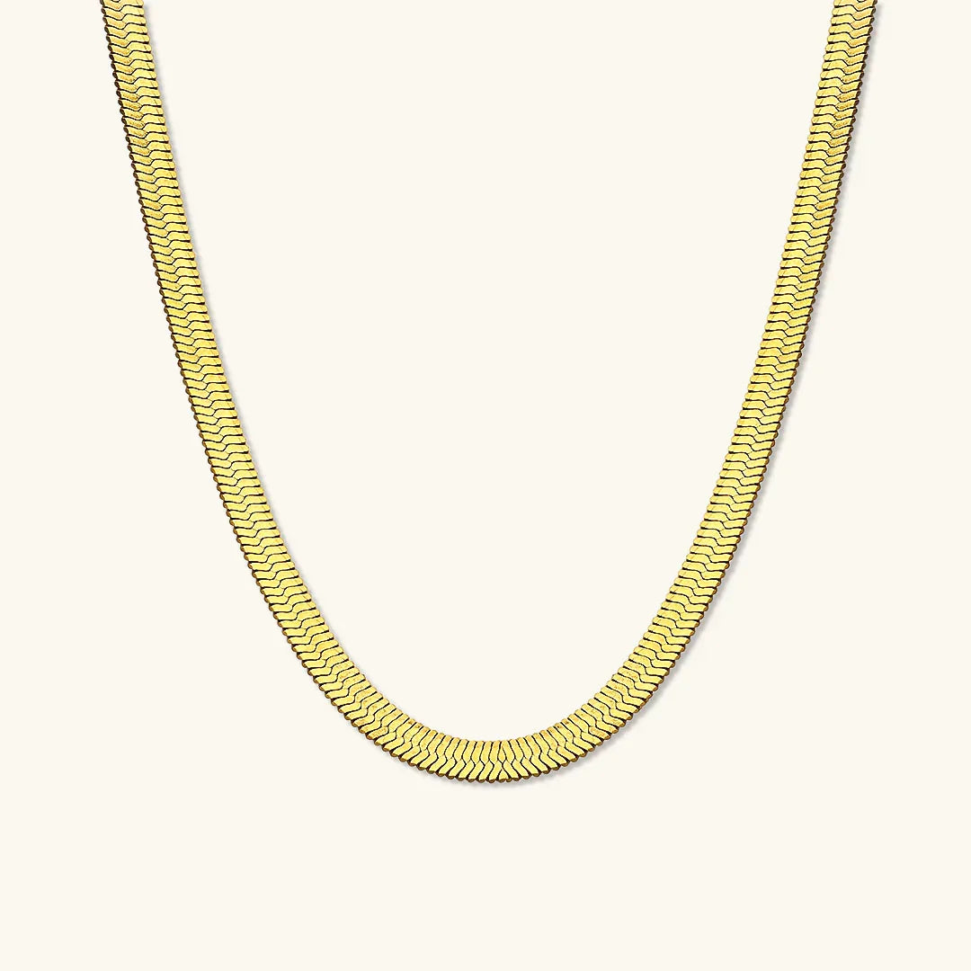 [Raffine]Elysian Gold Herringbone Necklace