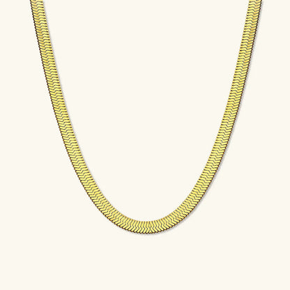 [Raffine]Elysian Gold Herringbone Necklace