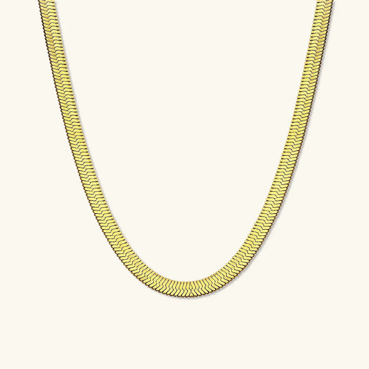 [Raffine]Elysian Gold Herringbone Necklace