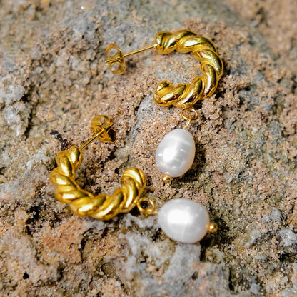 [Raffine]Emma Pearl Earrings