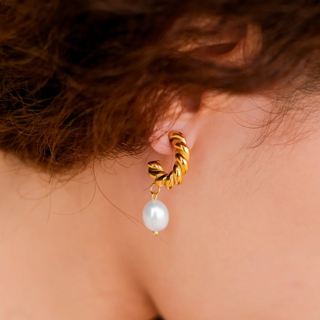 [Raffine]Emma Pearl Earrings