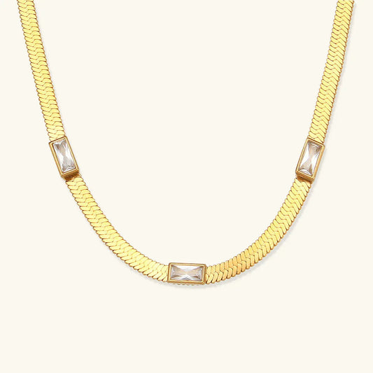 [Raffine]Eve Herringbone Gold Necklace