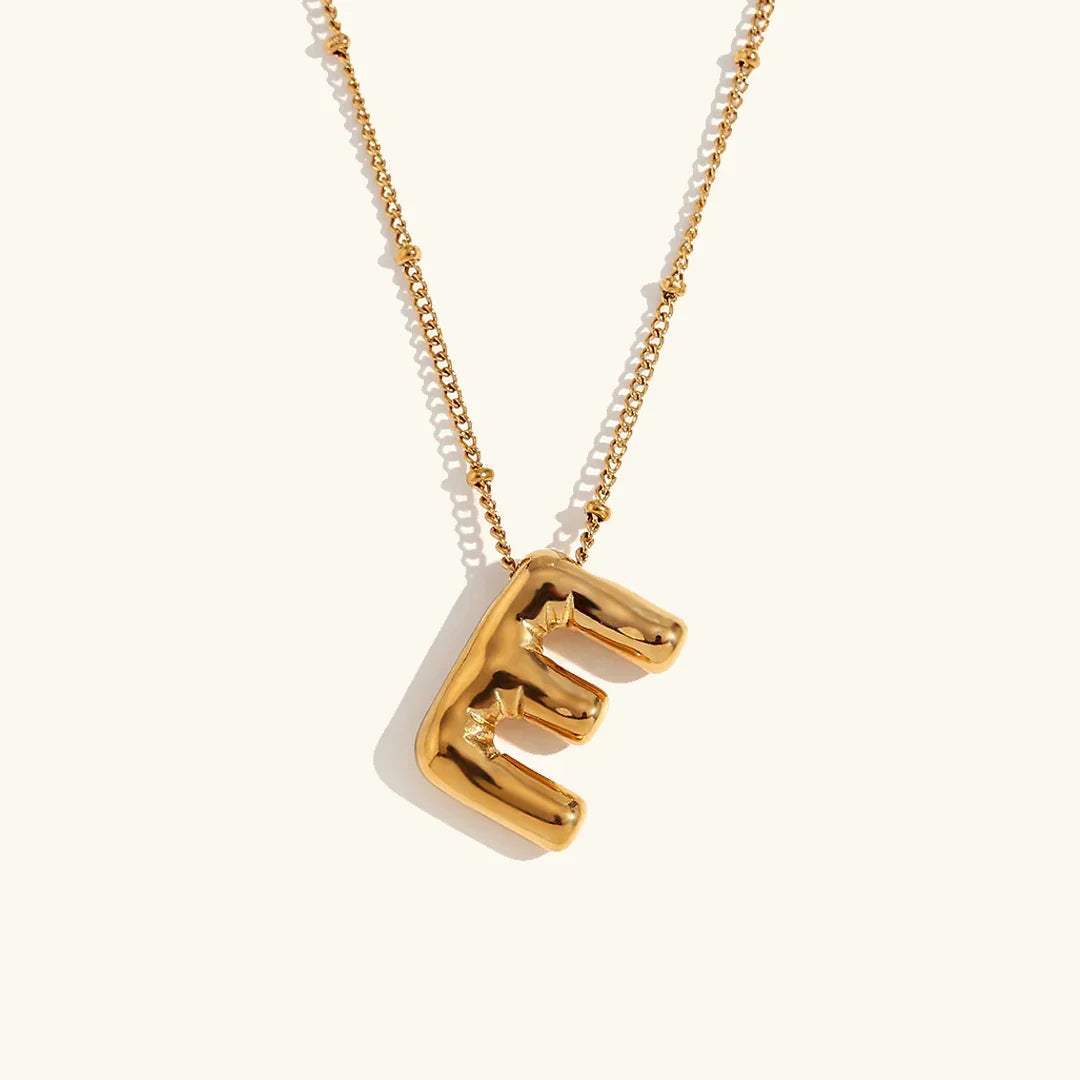 [Raffine]Balloon Gold Initial Necklace