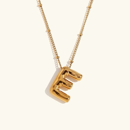 [Raffine]Balloon Gold Initial Necklace