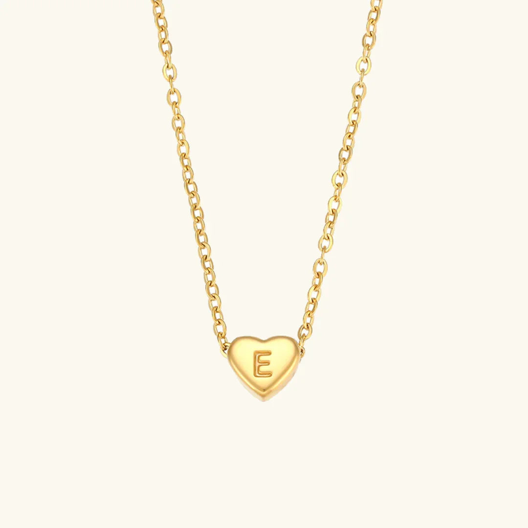 [Raffine]Heart Initial Gold Necklace