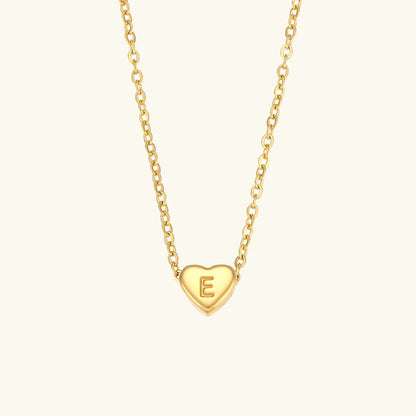 [Raffine]Heart Initial Gold Necklace