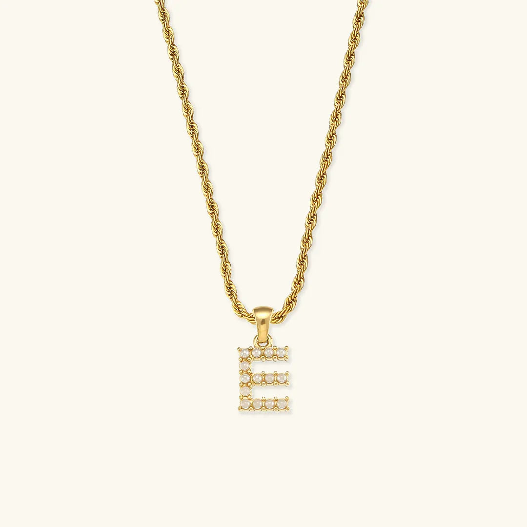[Raffine]Elodie Initial Letter Pearl Necklace