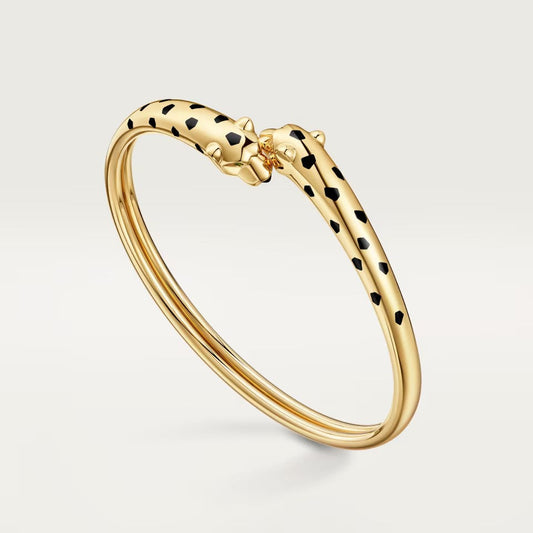 [Raffine]PANTHERE DOUBLE HEADED OPEN BRACELET