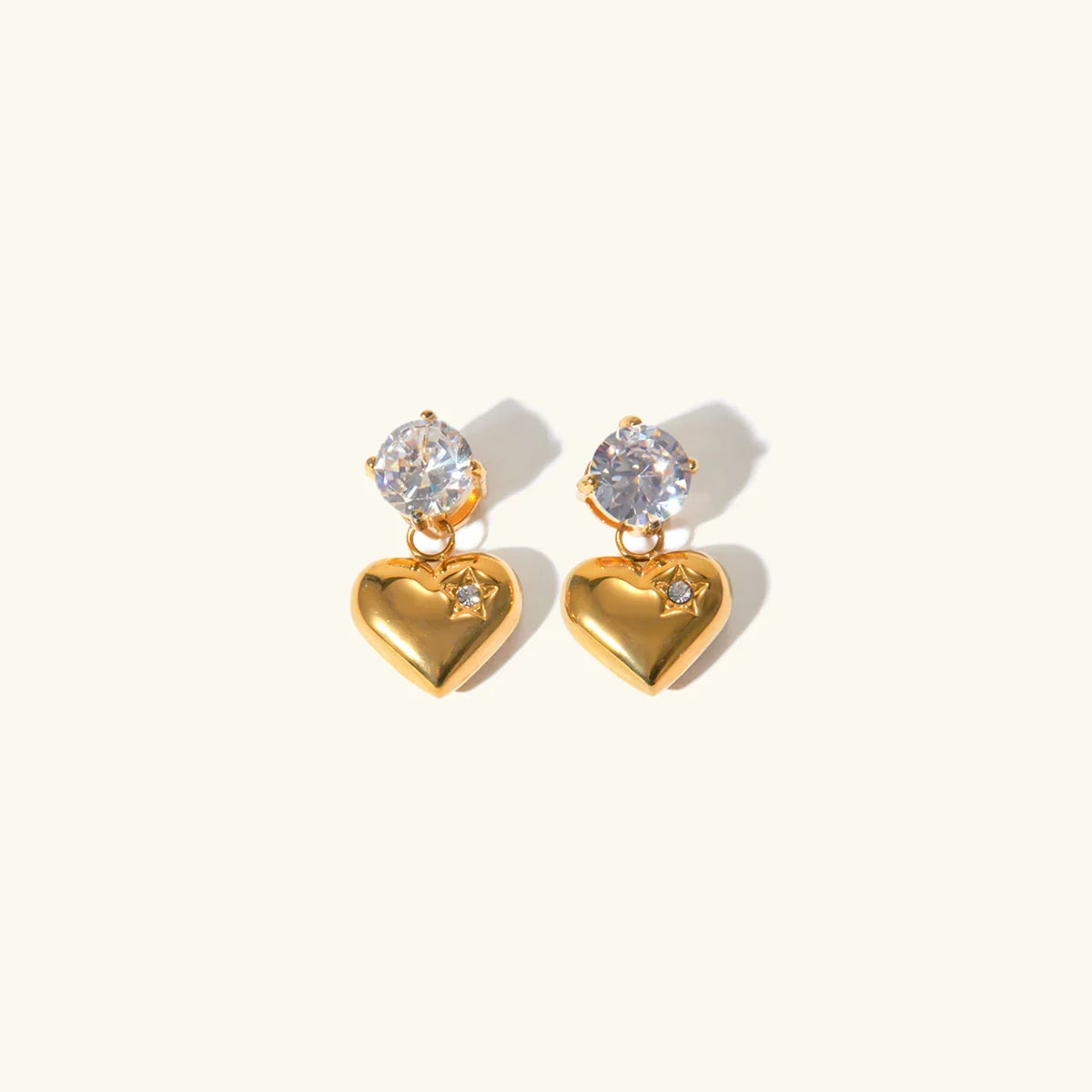 [Raffine]Emmeline Heart Gold Earrings