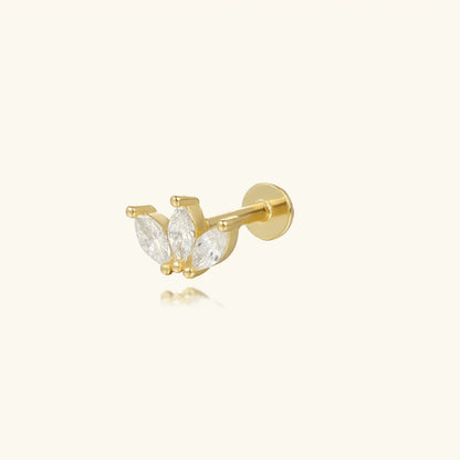 [Raffine]Trio Flat Back Diamond Stud