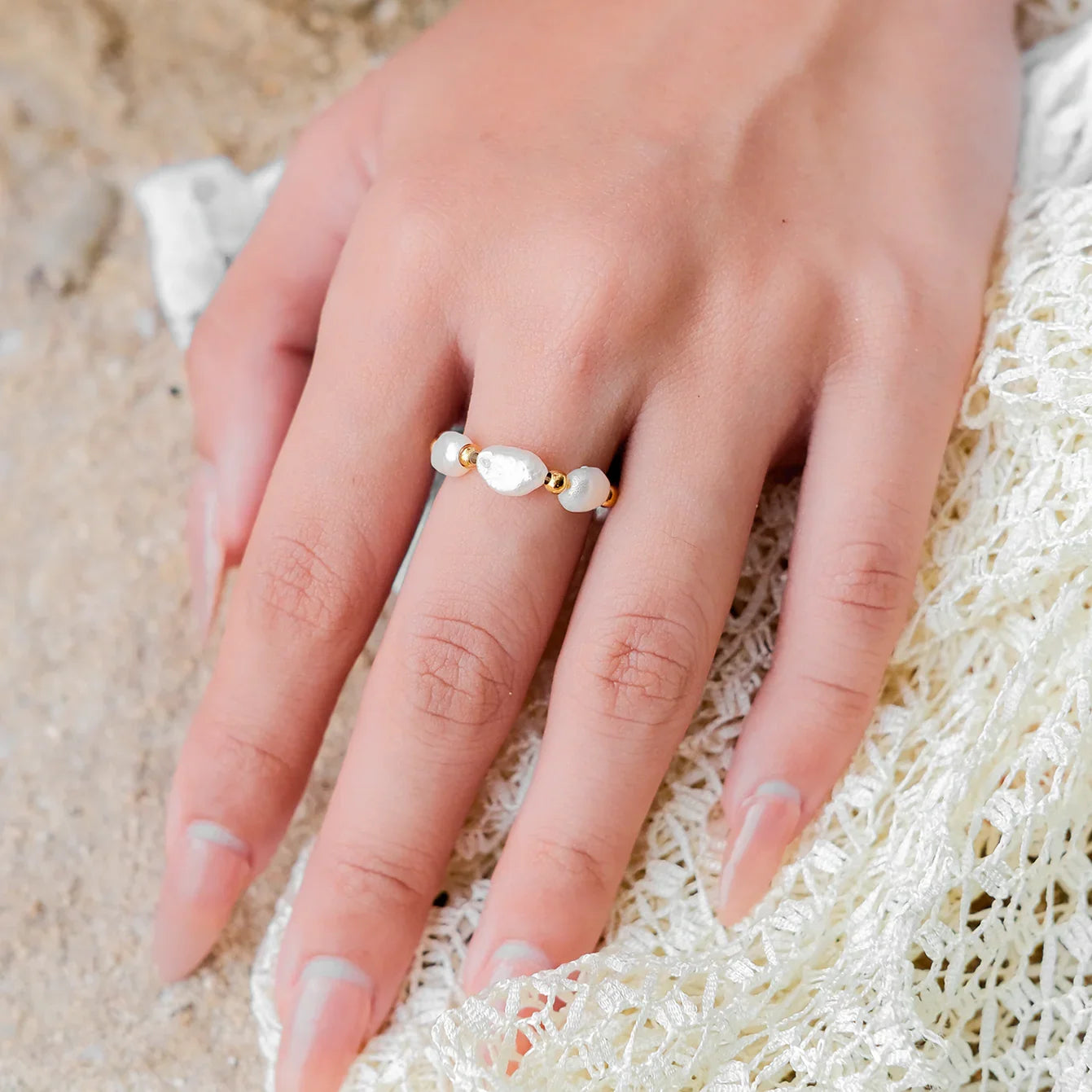 [Raffine]Fiji Pearl Band Ring